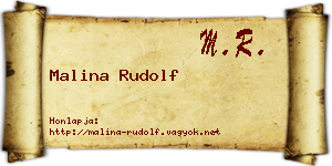 Malina Rudolf névjegykártya