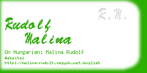 rudolf malina business card